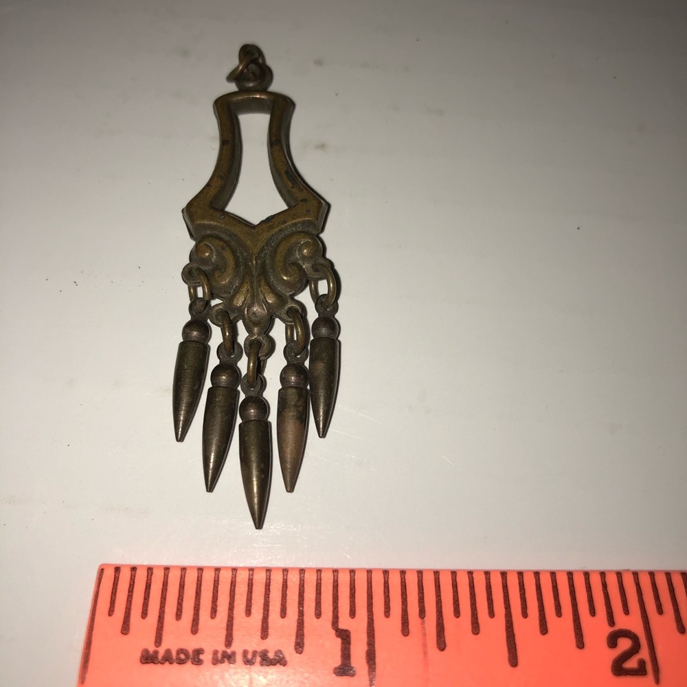 Antique  Pendant Copper Victorian - Picture 3 of 4